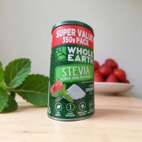Whole Earth Stevia - Đường Ăn Kiêng Không Calo Tự Nhiên Hữu Cơ, Hỗ Trợ Giảm Cân và Kiểm Soát Đường Huyết, Hương Vị Ngọt Ngào