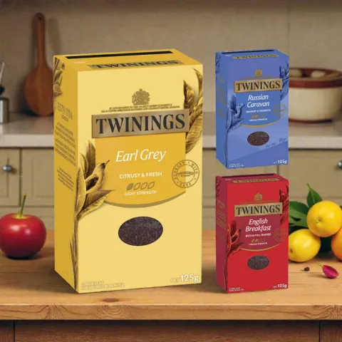 Trà lá Twinings 125g English Breakfast - Trà lọc hương vị tinh tế cho không gian văn phòng, thưởng trà thư giãn mỗi ngày