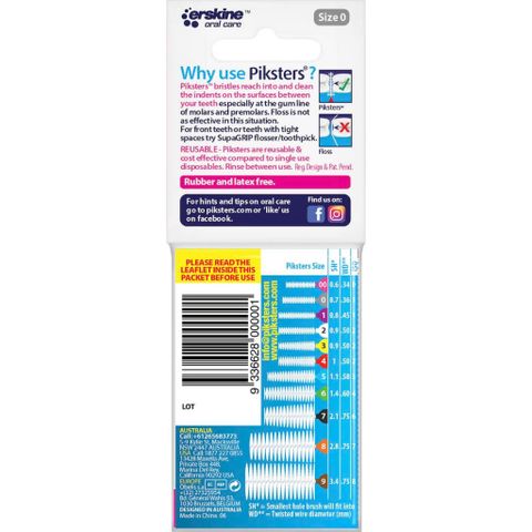 Piksters Interdental Brushes 10 Pack – Bàn Chải Kẽ Siêu Mảnh Nhập Khẩu