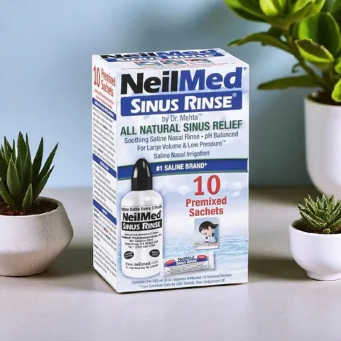 Rửa Mũi NeilMed Dành Cho Người Lớn Starter Kit 10 Gói