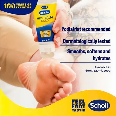 Kem Dưỡng Gót Chân Scholl Eulactol 60ml - Giúp Giảm Nứt Nẻ & Dưỡng Ẩm Da Mềm Mại, Sản Phẩm Chăm Sóc Cơ Thể Chất Lượng