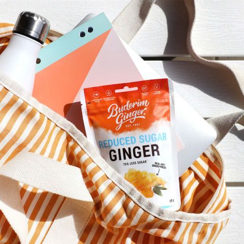 Kẹo Gừng Buderim Tự Nhiên - Snack Ít Đường Cay Nhẹ, Thơm Ngon, Lựa Chọn Sống Khỏe, Đồ Ăn Vặt Dễ Mang Theo