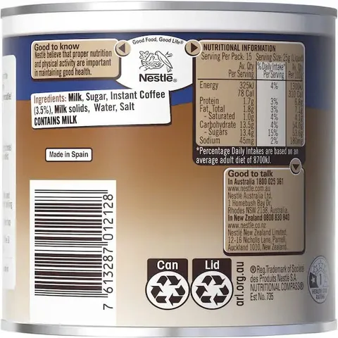 Coffee and Milk Nestlé Úc 385g Cà Phê Dạng Lon