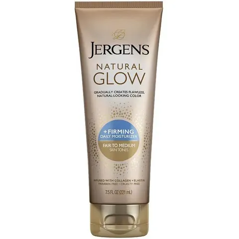 Kem Dưỡng Jergens Natural Glow 221ml - Dưỡng Da Mịn Màng, Đều Màu, Sáng Rạng Rỡ, Phù Hợp Da Sáng Trung Bình và Nâu