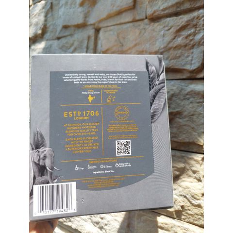 Trà Đen Anh Quốc Twinings Assam Bold - Hộp 80 Gói Trà Túi Lọc Đậm Đà, Sảng Khoái Cho Ngày Mới Tươi Tắn