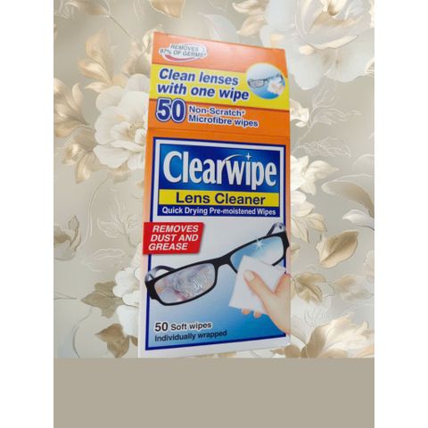 Khăn Lau Kính Clearwipe Lens Cleaner Làm Mới Mắt Kính