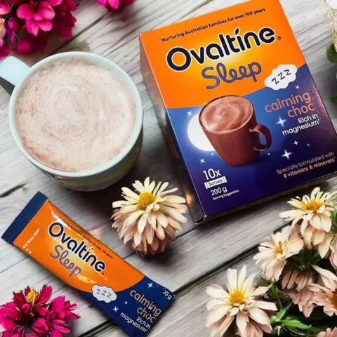 Ovaltine Sleep Calm  Socola bột dễ pha, vị dịu nhẹ dùng trước khi nghỉ ngơi