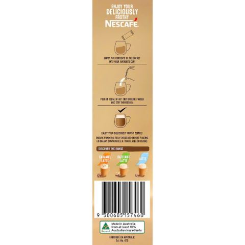 Cà phê hòa tan Nescafe Úc hộp 10 gói bọt kem - Thưởng thức cà phê hiện đại cho người bận rộn
