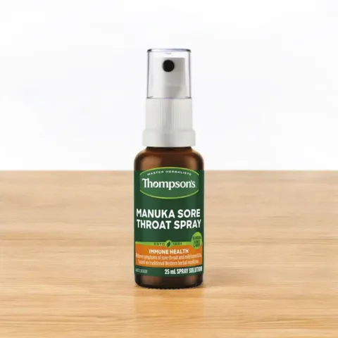 Xịt Họng Thompson’s Manuka Úc 25ml - Giảm Đau Họng Nhanh, Sát Khuẩn Tự Nhiên, Phù Hợp Mọi Hoàn Cảnh