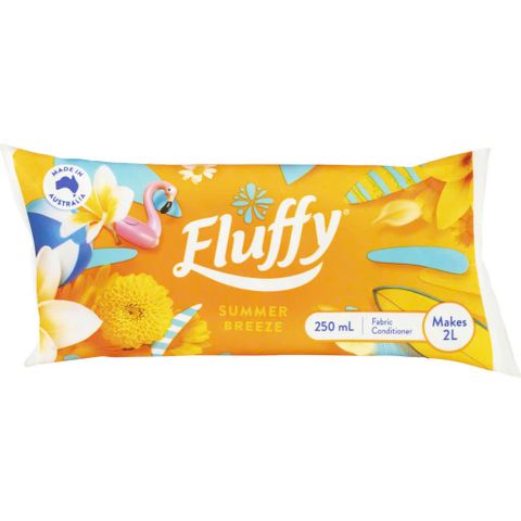 Nước xả vải Fluffy Úc 250ml - Mềm mại, thơm lâu và giữ màu cho mọi loại vải, chất lượng cao và tiện lợi cho tủ quần áo và xe hơi.