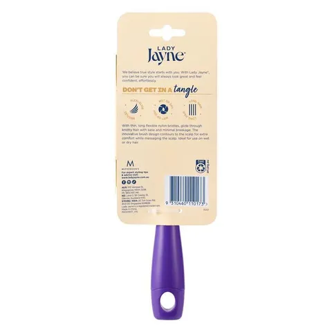 Lược Chải Tóc Không Rối Lady Jayne Flexi Glide Size L - Hỗ Trợ Massage Da Đầu và Tăng Cường Sức Khỏe Tóc