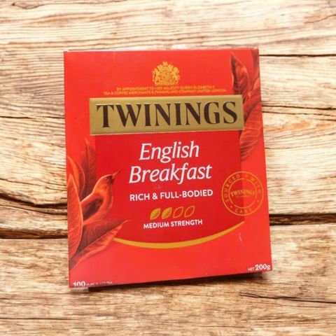 Trà đen Twinings English Breakfast 100 túi - Hương vị đậm đà, giúp tỉnh táo và thư giãn mỗi ngày