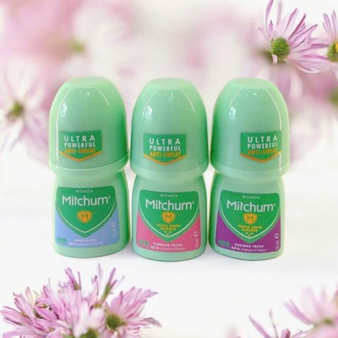 Lăn Khử Mùi Mitchum Nam Úc - Hương Sport, Powder Fresh, An Toàn, Không Vàng Áo, Ngăn Mùi Suốt Ngày, Phù Hợp Với Mọi Loại Da