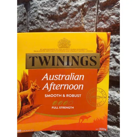 Trà Twinings Australian Afternoon - 100 Gói Trà Đen Hương Vị Mạnh Mẽ, Hoàn Hảo Cho Văn Phòng và Thư Giãn Tại Nhà
