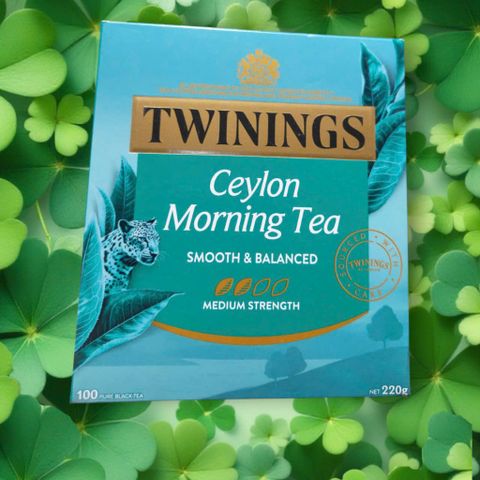 Trà Ceylon Morning Twinings 100 Gói - Hộp Nhập Khẩu Anh Quốc, Thức Uống Lành Mạnh, Hỗ Trợ Tiêu Hóa và Sảng Khói Tinh Thần