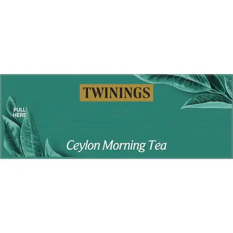 Trà Ceylon Morning Twinings 100 Gói - Hộp Nhập Khẩu Anh Quốc, Thức Uống Lành Mạnh, Hỗ Trợ Tiêu Hóa và Sảng Khói Tinh Thần