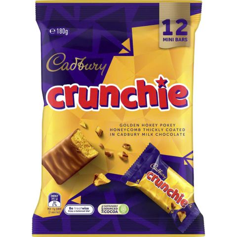 Hộp Socola Cadbury Mini Collection 180g - Thanh Crunchie Mật Ong Giòn Nhập Khẩu Úc - Snack Ngọt Ngào Cho Mọi Dịp