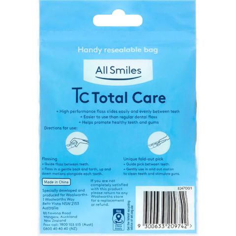 Tăm Chỉ Nha Khoa Hương Bạc Hà Woolworths All Smiles - Gói 36 Cây Chăm Sóc Răng Miệng An Toàn Và Hiệu Quả