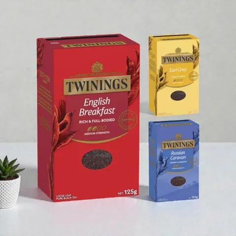 Trà lá tự nhiên Twinings English Breakfast 125g - Trà hương thơm, dễ uống, lý tưởng cho mọi dịp thư giãn và tiếp khách