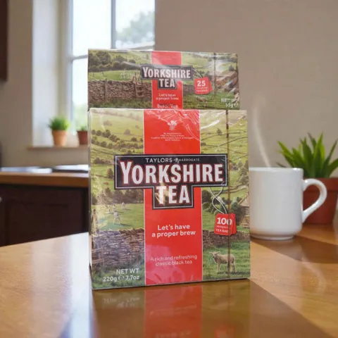 Trà Túi Lọc Taylors Yorkshire Tea Đen Hộp 100 Gói - Thưởng Trà Đậm Đà, Dễ Pha, Tiện Lợi Mỗi Ngày