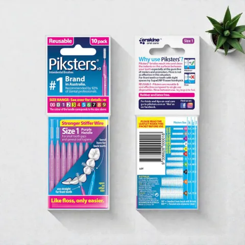 Piksters Interdental Brushes 10pcs – Bàn Chải Kẽ Răng Chất Lượng Cao Úc