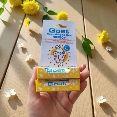 Son Dưỡng Môi Goat SPF 50 - Dưỡng Ẩm & Chống Nắng, Phục Hồi Đôi Môi Khô Nứt - 5g Bảo Vệ Tối Ưu Dưới Ánh Nắng