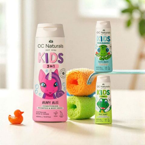 Sữa Tắm Gội Xả 3in1 Organic Care Kids 400ml - Chăm sóc tóc và da tự nhiên cho trẻ em, hương nhẹ dịu, vòi bơm tiện lợi