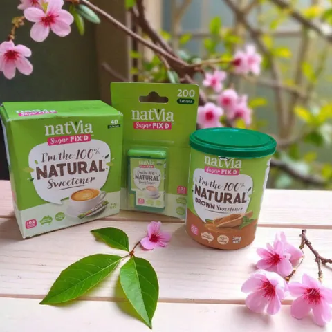 Đường Cỏ Ngọt Natvia Úc - Chất tạo ngọt tự nhiên không calo, không đường, vị ngọt dịu, hoàn hảo cho chế độ ăn kiêng và lối sống lành mạnh.