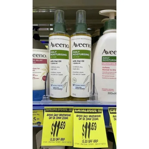 Dầu Xịt Dưỡng Ẩm Aveeno 200ml - Cung Cấp Độ Ẩm Sâu Với Yến Mạch & Dầu Jojoba, An Toàn Cho Da Nhạy Cảm
