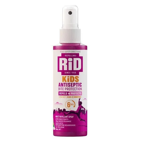 Xịt Ngăn Muỗi Và Kháng Khuẩn Rid Kids 100ml - An Toàn Cho Bé, Chống Côn Trùng Hiệu Quả, Phù Hợp Cho Trẻ Em
