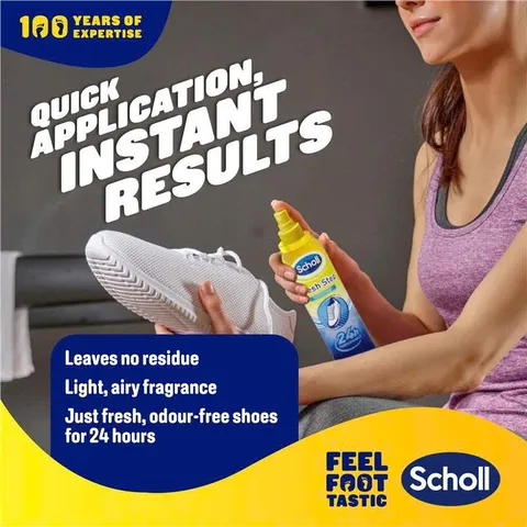 Xịt Khử Mùi Scholl Fresh Step 100g Cho Giày Thể Thao