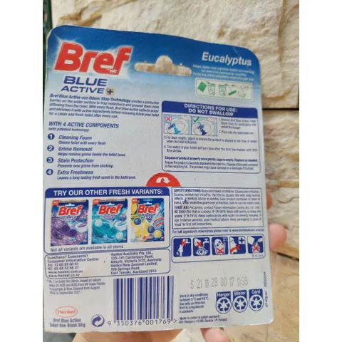 Viên khử mùi bồn cầu Bref Power Active hàng Úc