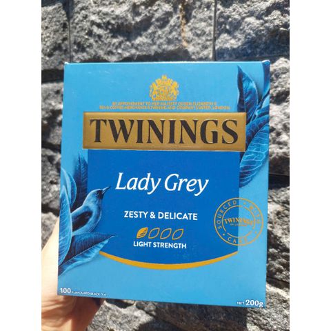 Trà Twinings Lady Grey 100 Gói - Hương Vị Tươi Mới Từ Trà Đen Với Vỏ Cam Và Chanh - Thư Giãn Mỗi Ngày