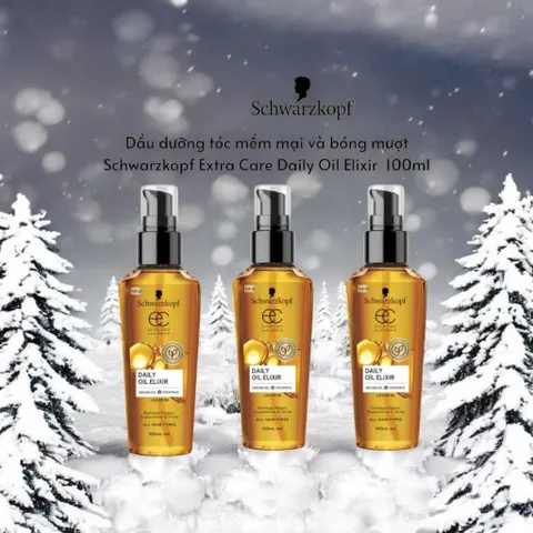 Serum Dưỡng Tóc Cao Cấp Schwarzkopf Extra Care Daily Oil Elixir 100ml - Dưỡng Ẩm, Chống Xơ Rối Cho Tóc Nhuộm, Uốn, Duỗi