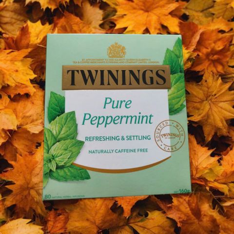 Trà thảo mộc Twinings Pure Peppermint 80 gói - Hương bạc hà tự nhiên, trà thư giãn tốt cho tiêu hóa, hộp tiện lợi cho người yêu trà