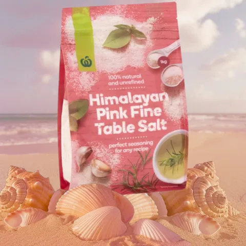 Muối hồng Himalaya Hạt Mịn 1kg - Thay Thế Muối Trắng Tự Nhiên, Không Chất Bảo Quản, Giữ Hương Vị Tự Nhiên, Tiện Dụng Cho Ẩm Thực
