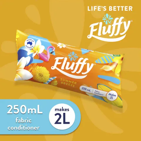 Nước xả vải Fluffy Úc 250ml - Hỗ trợ làm mềm vải, giữ màu và tạo hương thơm lâu dài cho quần áo và không gian sống