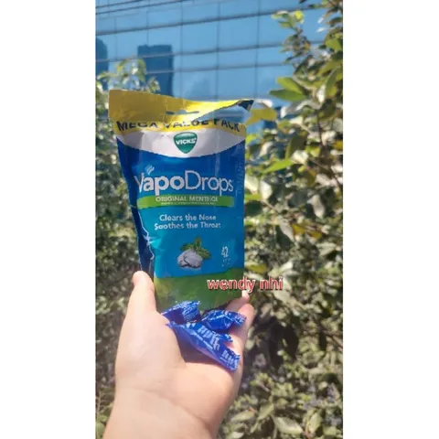 kẹo ngậm giảm đau họng, nghẹt mũi Vick vapodrop bill úc