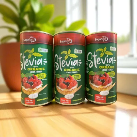 Đường cỏ ngọt Úc Sugarless Stevia 350g - Chất tạo ngọt hữu cơ, không đường, phù hợp cho chế độ ăn kiêng và tiểu đường