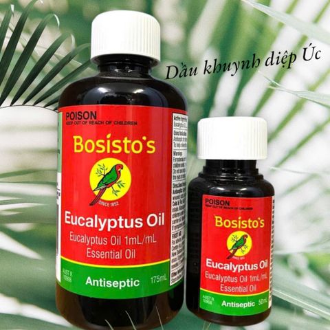 Tinh Dầu Khuynh Diệp Bosisto's Úc - Kháng Khuẩn, Giúp Thông Mũi, Ấm Cơ Thể, Ngủ Ngon Cho Trẻ Em và Người Lớn