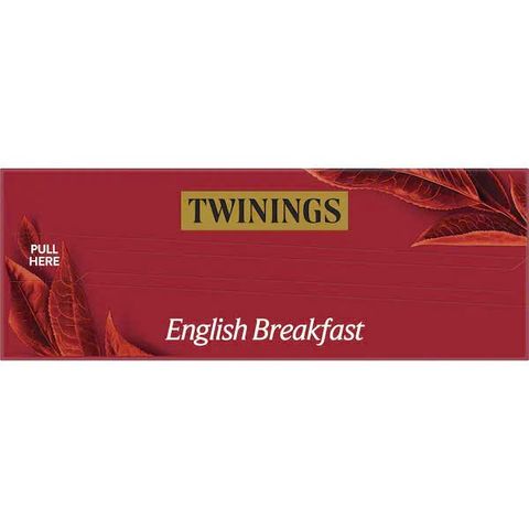 Trà Twinings English Breakfast Đậm Đà - Hộp 100 Túi Lọc Tiện Lợi Cho Gia Đình - Hương Vị Đậm Đà Thơm Ngon