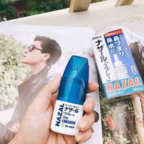 Xịt Mũi Nazal Giảm Nghẹt Mũi - Hỗ Trợ Thông Mũi Nhật Bản 30ml, An Toàn Cho Trẻ Em và Người Lớn, Sato Pharmaceutical