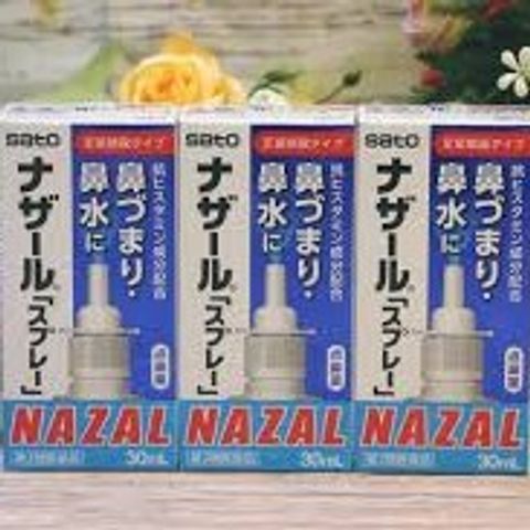 Xịt Mũi Nazal Giảm Nghẹt Mũi - Hỗ Trợ Thông Mũi Nhật Bản 30ml, An Toàn Cho Trẻ Em và Người Lớn, Sato Pharmaceutical