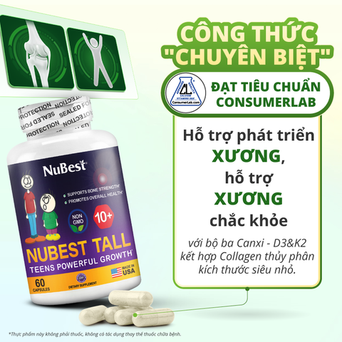 Combo 3 tặng 1 - Thực Phẩm Bảo Vệ Sức Khỏe NuBest Tall 10+