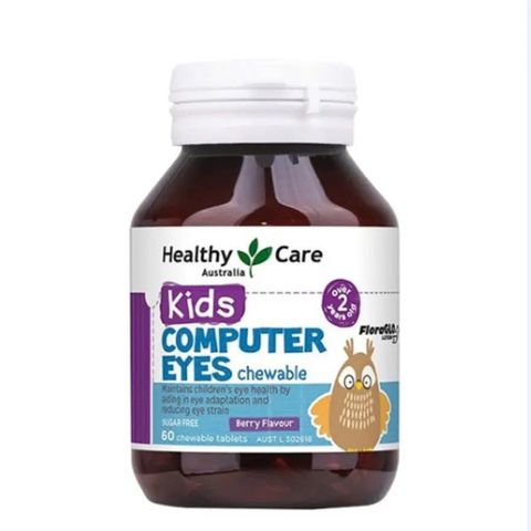 Viên Nhai Bổ Mắt Healthy Care Kids Computer Eyes Úc - Hỗ Trợ Thị Lực Cho Trẻ 2-12 Tuổi, 60 Viên Kẹo Ngon Miệng