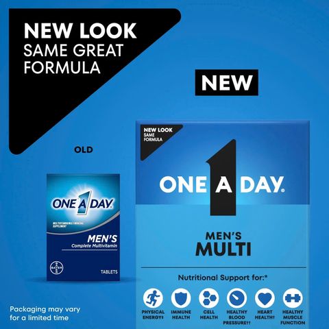 One A Day Men's Multi - Vitamin Tổng Hợp Hỗ Trợ Sức Khỏe và Năng Lượng Cho Nam Giới - 200 Viên