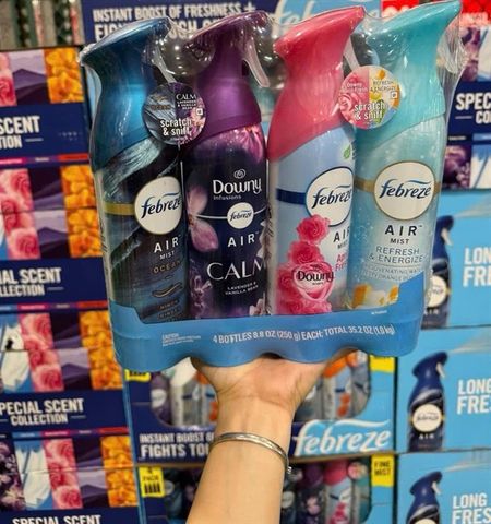 Xịt Phòng Febreze 250g (Lốc 4 Chai) - Khử Mùi và Thơm Phòng Hiệu Quả, Nước Xịt Khử Mùi Không Khí Chất Lượng Cao