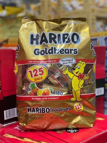 Kẹo Dẻo Haribo Goldbears Mỹ 125g - Kẹo Trái Cây Dai Mềm Hương Vị Ngọt Ngào – Snack Phù Hợp Cho Mọi Lứa Tuổi