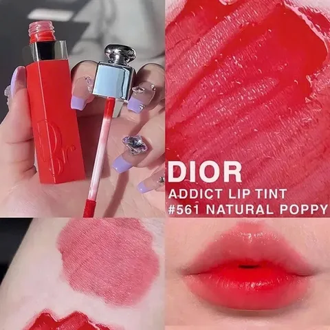 Son Dior 561 Addict Lip Tint Natural Poppy 5ml  ( Ko vỏ hộp )  – lên màu tự nhiên, dưỡng môi mềm mịn