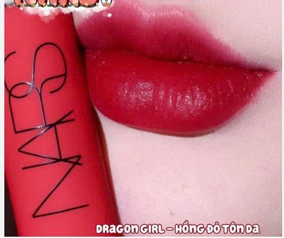 Son NARS #Dragon Girl Air Matte Fondant - Son Môi Đỏ Rực Giữ Ẩm, Lý Tưởng Cho Các Tín Đồ Làm Đẹp